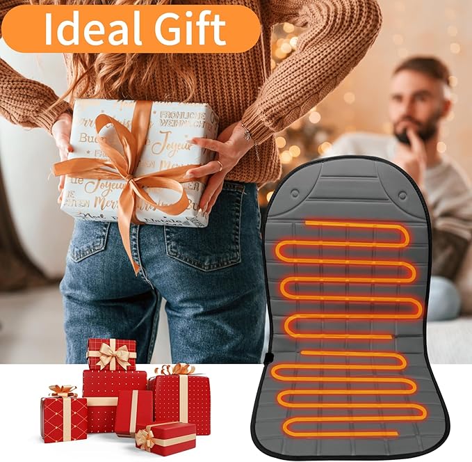 2 PCS Seat Cushion Comfortable Winter Seat Cover, Gifts for Family (Grey)