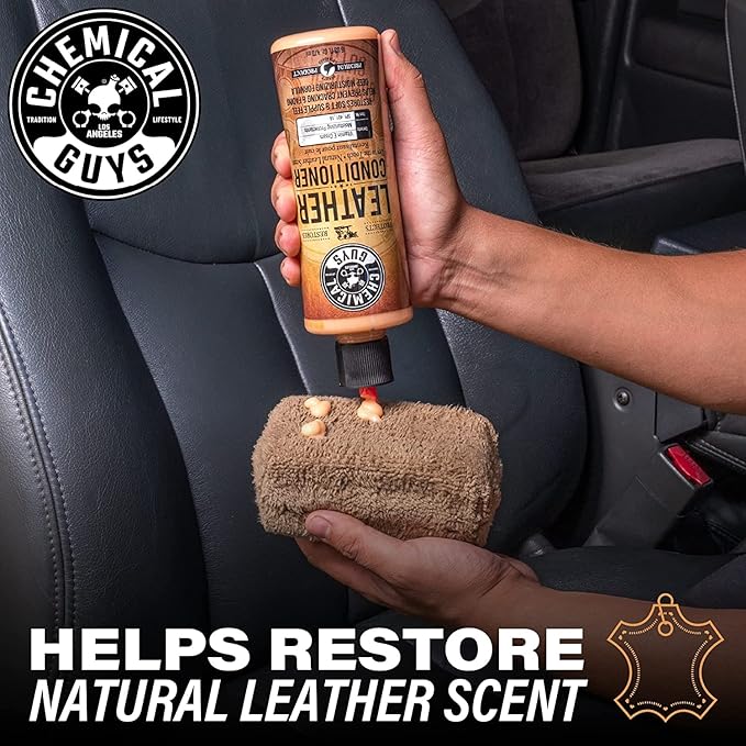 Chemical Guys Leather Conditioner, Vintage Series - Conditions, Nourishes, and Protects Natural, Synthetic, and Faux Leather Seats, Interiors, Apparel & Accessories, 16 fl oz