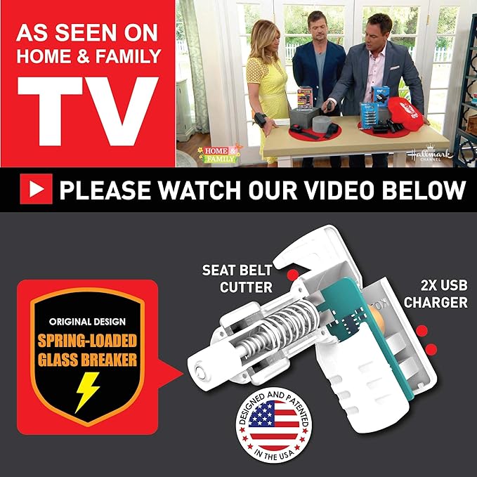 Ztylus Stinger Car Vehicle Emergency Escape Tool: Life-Saving Multi-Tool, Spring Loaded Window Breaker Punch, Seat Belt Cutter (1x White Stinger)