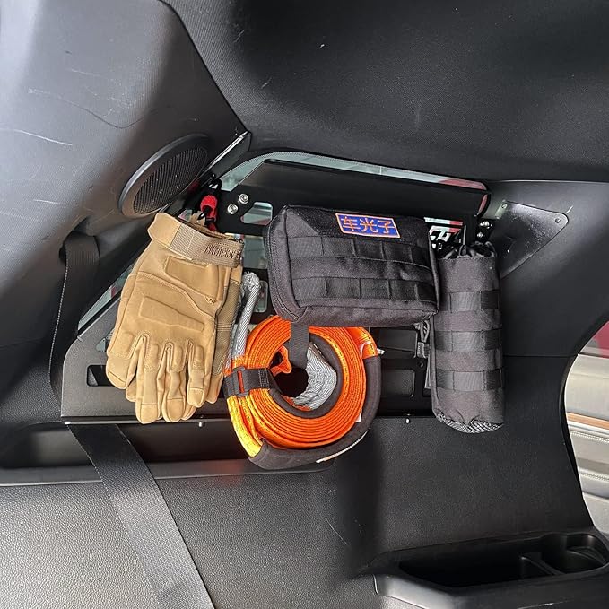 2011-2019 for Ford Explorer Car Side Window Shelf Rear Trunk Storage Panel Debris Rack Molle Panel 1Set