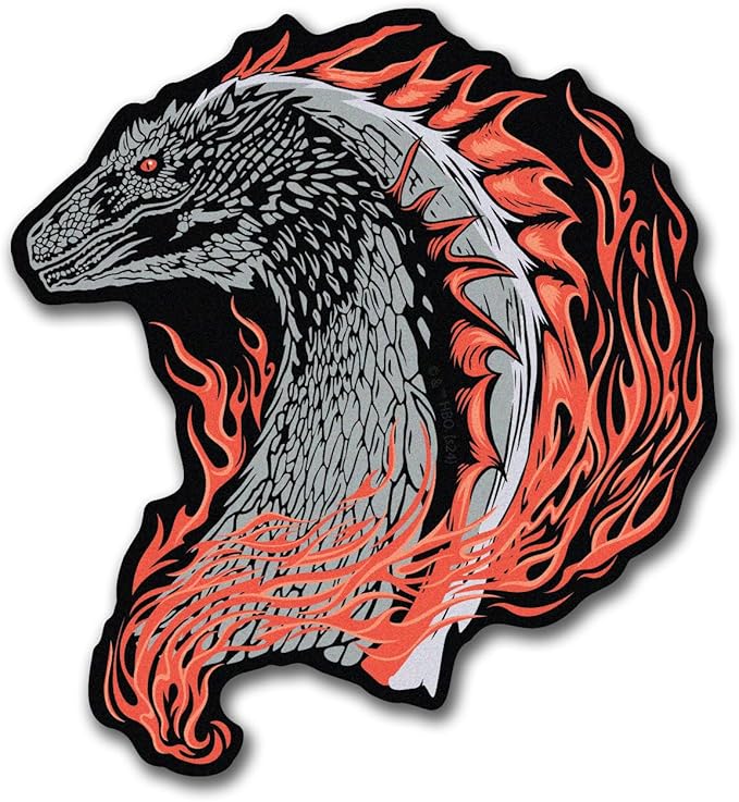 Elektroplate Officially Licensed House of The Dragon Targaryen Flame Dragon Dynamic Decal 4.0" x 3.7" | Premium All Weather for Car, Water Bottle, Laptop, Cooler, Toolbox, Phone | Made in The USA