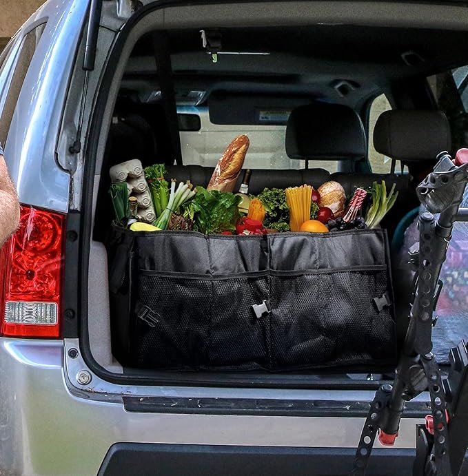 VViViD Collapsible Heavy-Duty Large Nylon Car Trunk Storage Organizer Bin