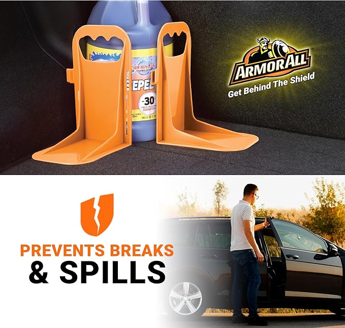 Armor All Trunk Cargo Blocks, 2 Pack of Cargo Dividers, Hook & Loop Trunk Organizer Blocks to Hold Cargo in Place for Cars, Trucks, SUVs, Vans, Cargo Containment System, Trunk Dividers (2 Pieces)