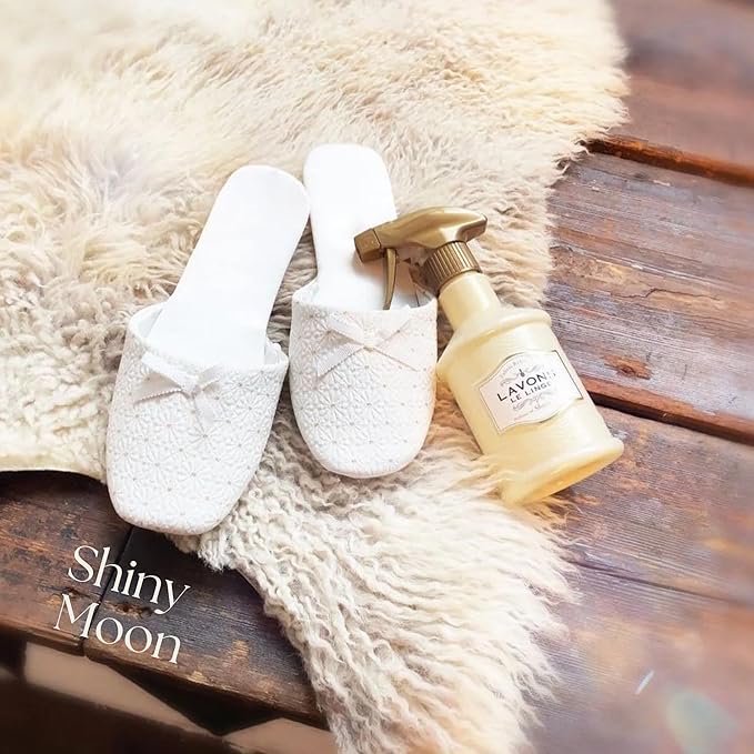 LAVONS Fabric Freshener Spray Kids& Pet Safe, Fabric Refresher Spray for Clothes& Furniture, Smoke Odor Eliminator for Houses, Offices & Car, Shoe Deodorizer from Japan 12.5 Fl Oz SHINY MOON, 2EA