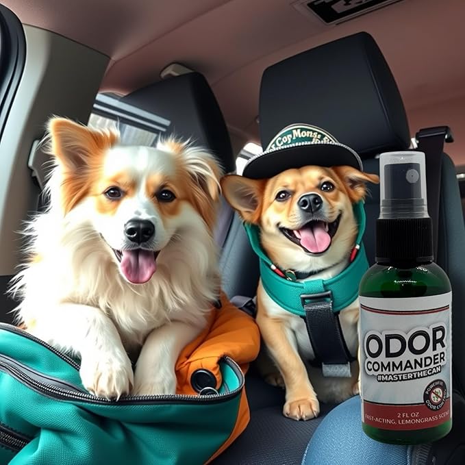 Garbage Commander Odor Commander, Odor Control Travel Spray Bottle, 2 Ounce, Lemongrass Scent