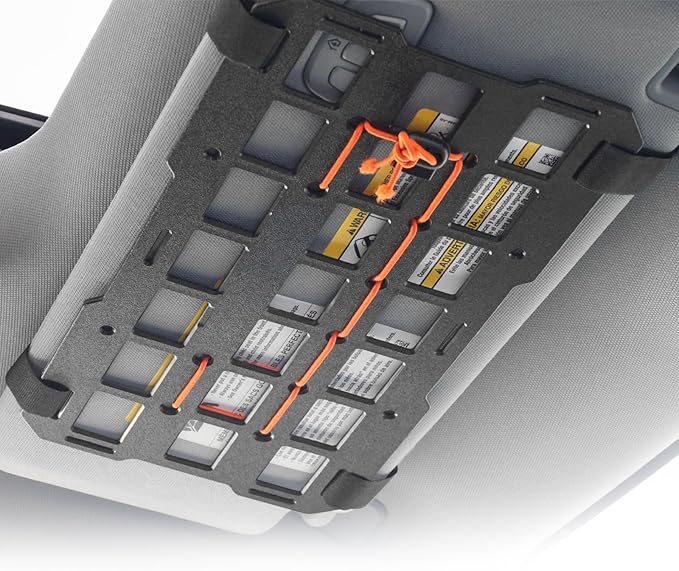 7"x13" Universal Sun Visor Organizer Rigid MOLLE Panel for Vehicle Car SUV Trucks Tactical Gears Interior Accessories