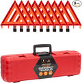 Xpose Safety Reflective Emergency Triangles – 9 Kits (27 Triangles) – DOT Approved Roadside Car Safety Warning Reflectors – Red & Orange Automotive Vehicle Hazard Visibility Markers