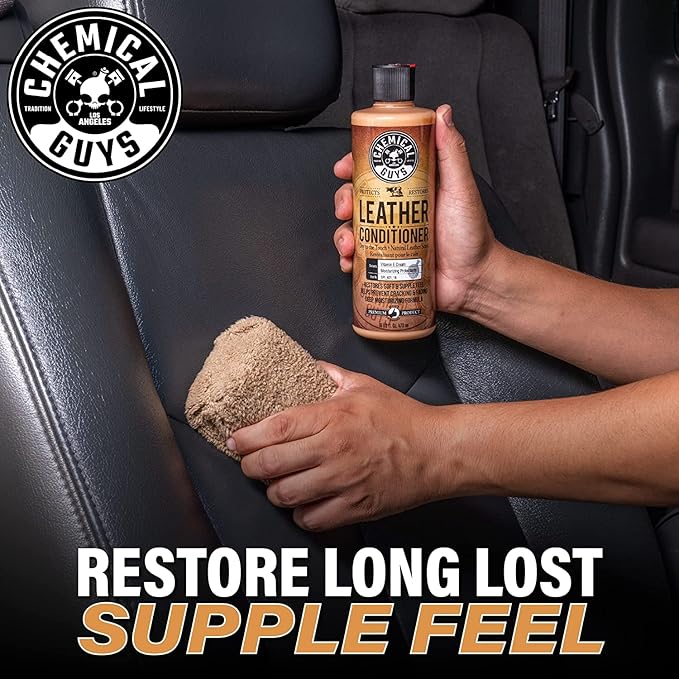 Chemical Guys Leather Conditioner, Vintage Series - Conditions, Nourishes, and Protects Natural, Synthetic, and Faux Leather Seats, Interiors, Apparel & Accessories, 16 fl oz