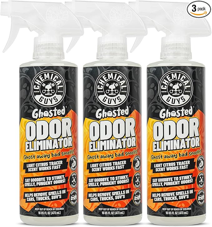 Chemical Guys SPI2321603 Ghosted Complete Interior Vehicle Odor Eliminator, Great for Cars, Trucks, SUVs, RVs, Home, Office & More, 16 fl oz (3 Pack)
