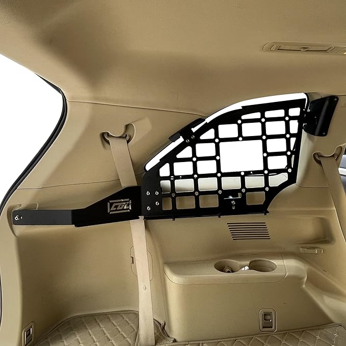 HIGH FLYING for Toyota Highlander 2014 2015 2016 2017 2018 2019 Car Accessories Modular Storage Molle Panel Shelf Luggage Carrier Trunk Organizer Aluminum (Side Panel)