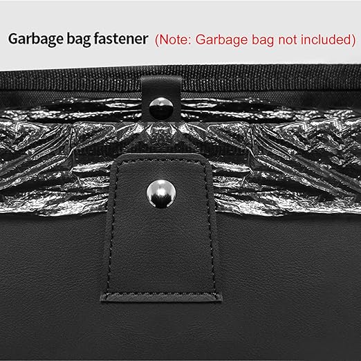 Foldable Car Door Trash Can Organizer, Mini Leather Trash Bin Multi-Function Small Organizer Box for Car Side Door & Seat Back Storage (No Garbage Bag)