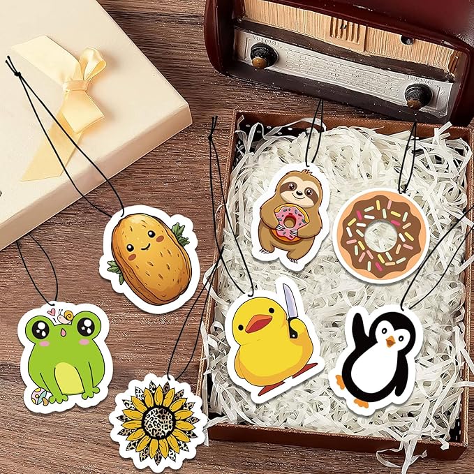 Cow Car Air Fresheners Hanging Air Fresheners Scented Hanging Ornaments Refresh Airs Fragrant Pendant Cow Car Accessories Interior Decor Home Cows Gifts for Men Women