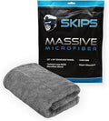 SKIPS Massive Microfiber Towel: Premium, Lint-Free Microfiber Cleaning Towel for Cars, Boats, and Large Surfaces - Absorbs 1 Gallon of Water, Ultra-Soft, Streak-Free, Safe for Paint