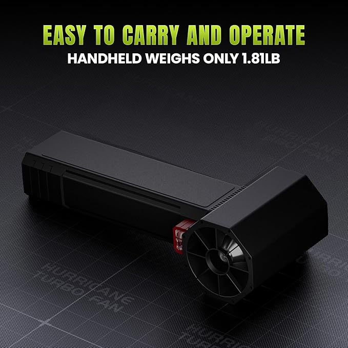 Oversize Turbo Dryer Blower for Car, 220MPH/420CFM Portable Cordless Leaf Blower, Maximum Power 750W & 3.5 LB Thrust for Patio Cleaning, Lawn Careand Car Drying (Pencil Black)