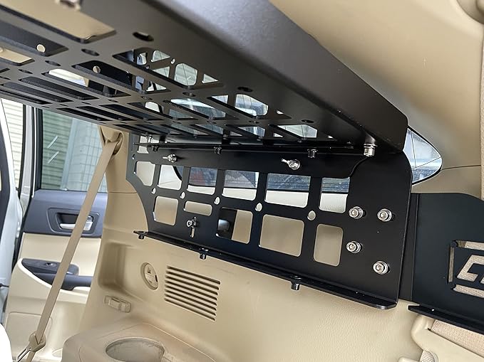 HIGH FLYING for Toyota Highlander 2014 2015 2016 2017 2018 2019 Car Accessories Modular Storage Molle Panel Shelf Luggage Carrier Trunk Organizer Aluminum (Side Panel)