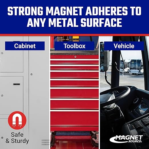 Master Magnetics Magnetic Cup Caddy - Keep Your Favorite Beverage at Hand, 3.3" Inner Diameter, 4.625" Height, Black, Pack of 6, 07583X6