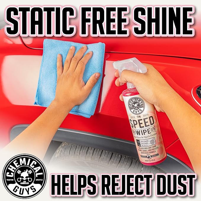Chemical Guys WAC_202_16 Speed Wipe Quick Detailer, Safe for Cars, Trucks, SUVs, Motorcycles, RVs & More, 16 fl oz, Cherry Scent (Pack of 2)