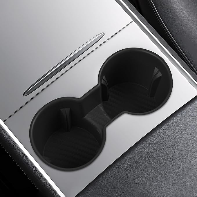 frani Center Console Cup Holder Designed for Tesla Model 3 2021-2023 Model Y 2021-2025,Tesla Interior Center Console Accessories Black