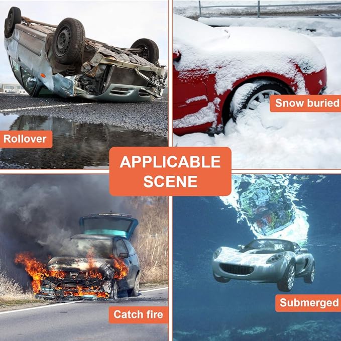 THINKWORK Car Safety Hammer for Teen Girl and Lady's Gifts, 2 Pack Three-in-One Emergency Escape Tool with Window Breaker and Seat Belt Cutter, Safety Emergency Car Escape Tool for Family, Children