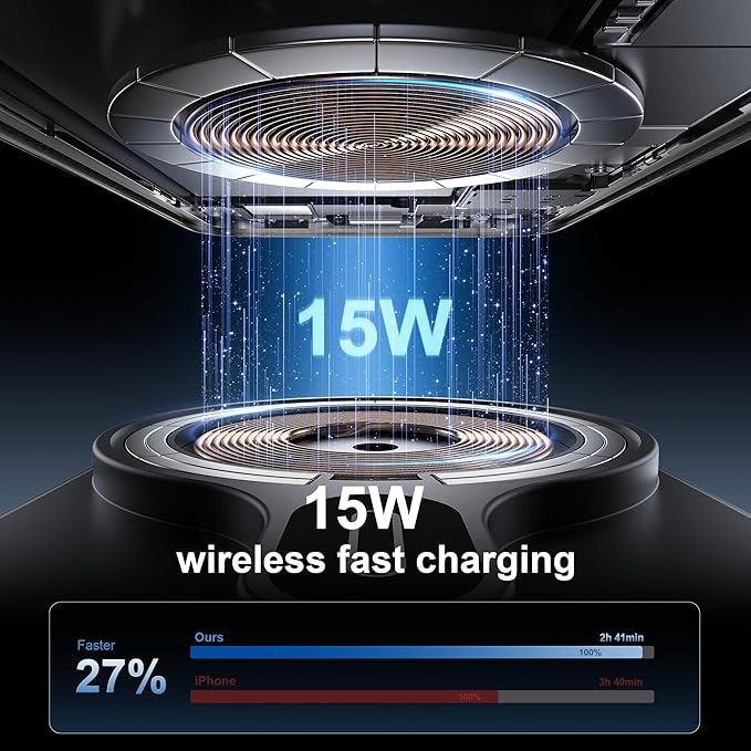 for Qi2 15W Wireless MagSafe Car Mount Charger Cup Phone Holder,15W Fast Charging Charger Phone Holder Mount for iPhone Air/17/16/15/14/13/12, Galaxy S25, Fast Charging for Magnetic iPhone Accessories