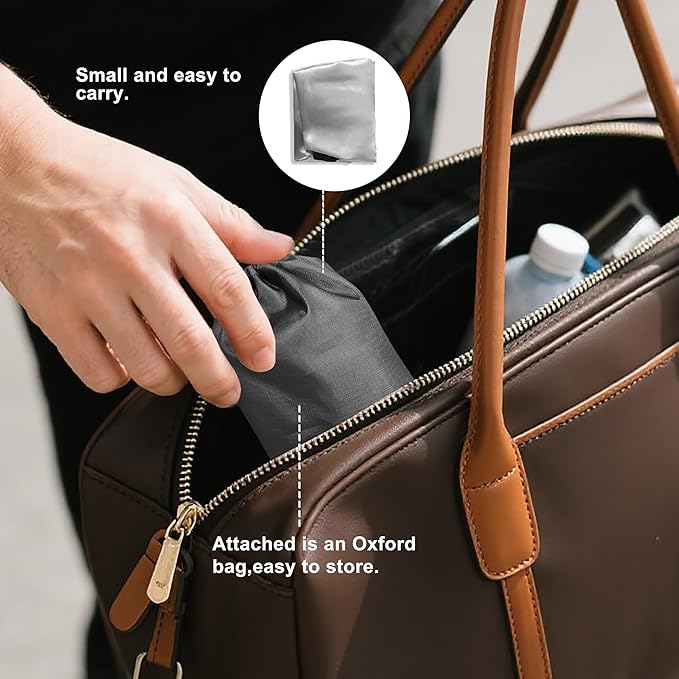 Travel Pillows for Airplanes, Airplane Head Strap with Silk Eye Mask for Sleeping, Long Flights & Car Road Trips 360°Headrest Neck Support, Stops Bobbing, Small & Compact (Gray)