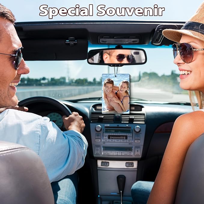 10/20/50/100Pcs Custom Logo Air Fresheners for Car Bulk, Personalized Logo Car Air Fresheners Bulk DoubleSided, Customized Air Freshener Suitable for Car,Wardrobe, Branding Business (Round)