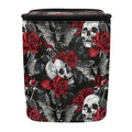 Gothic Skull Car Trash Bags for Back Seat Rose Auto Hanging Trash Can with Lid Car Trash Bag Storage Organizer Universal Automobile Interior Accessories