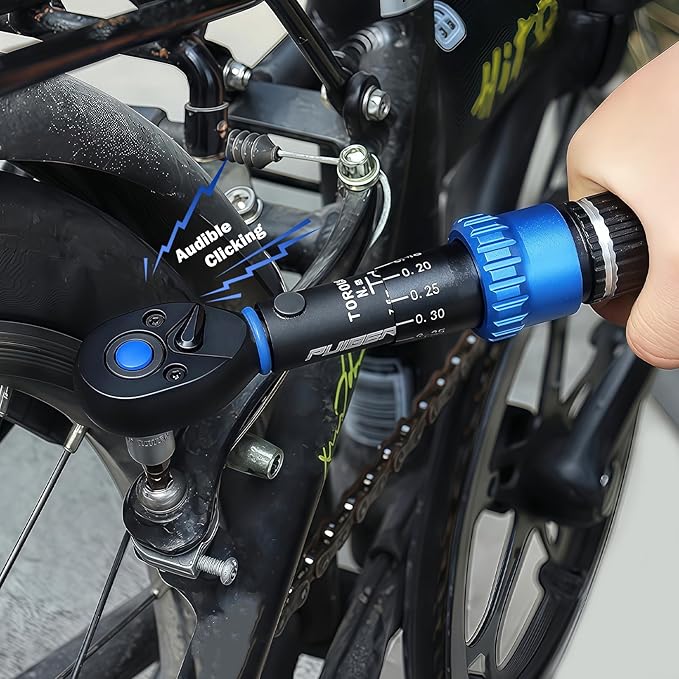 1/4" Drive Small Torque Wrench 1-8 Nm (8.85-70.8 in lb) ±3% Precision, Dual-Direction 72-Tooth Click Torque Wrench for Bicycle, Electronics, Small Engine Repair, and Delicate Fasteners