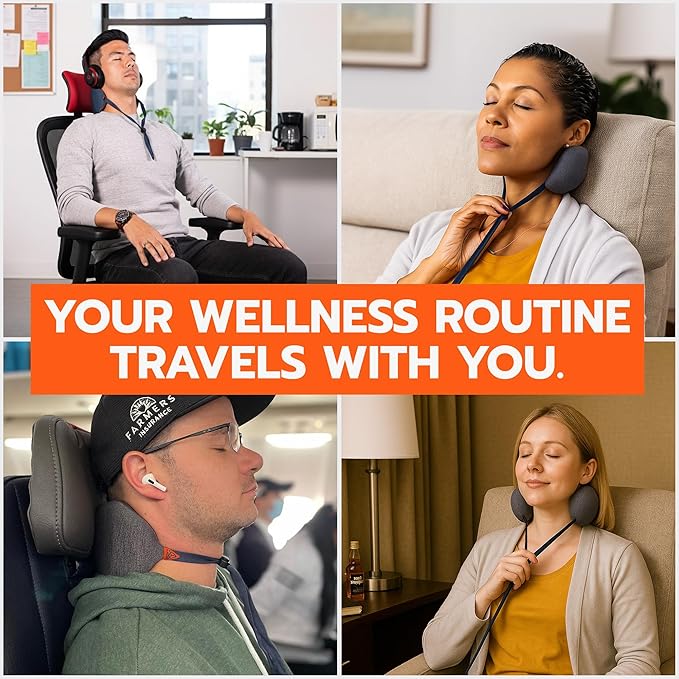 bullbird Posture Support Pillow — Doctor-Engineered for Daily Neck Pain Relief & Tech Neck — Memory Foam Cervical Pillow with C1-C7 Spinal Alignment — Compact for Desk, Home & Travel — White