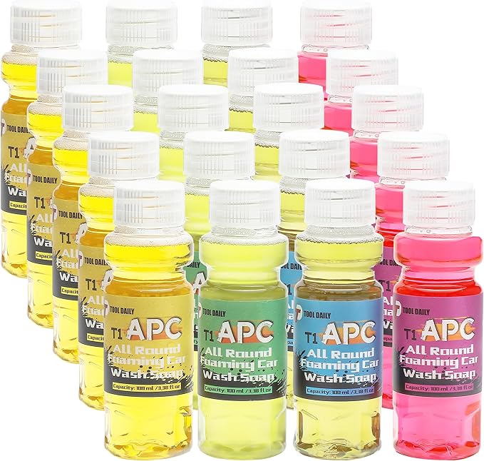 Tool Daily All-Round Foaming Car Wash Soap, High-Foaming Concentrated Formula, Specialized Car Shampoo for Foam Cannon and Pressure Washer, 3.38 Fl Oz Each (Pack of 20)