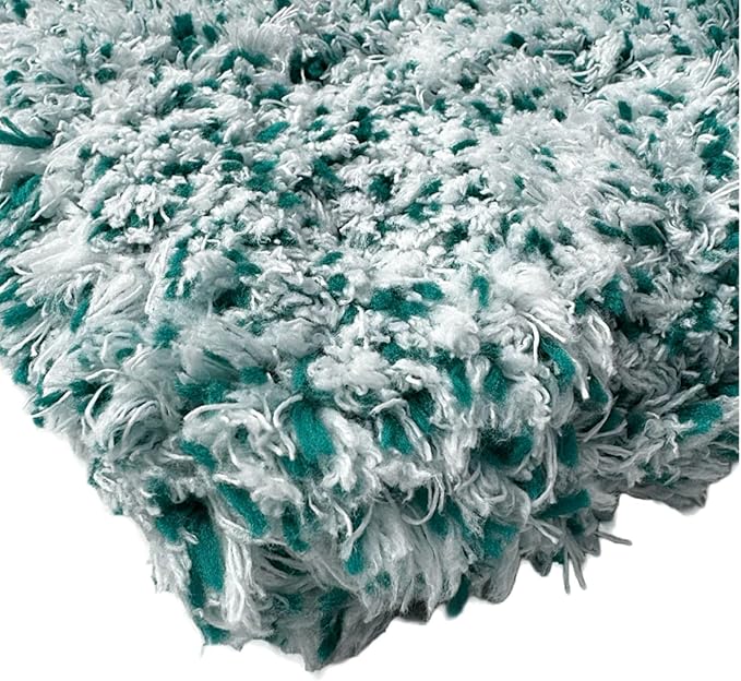 -The Wash Boss Premium Microfiber Car Wash Pad - Plush Korean Fabric,10x10 inches, 1000 GSM, Ultra-Absorbent, Scratch-Free, Safe for Paint – Teal & White (1-Pack)