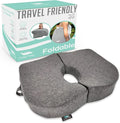 Tailbone Pain Relief Cushion - Premium Foldable Travel Tailbone Seat Cushion - for Relief of Lower Back, Sciatic, Butt and Tailbone Pain - Perfect for Home, Office & Driving