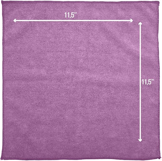 GREEN LIFESTYLE Chamois Cloth, Microfiber Cleaning Cloth 150 Pack, Borderless Towels Cleaning, Car Microfiber Towel, Drying Wash Towels (11.5" x 11.5", Multicolor)