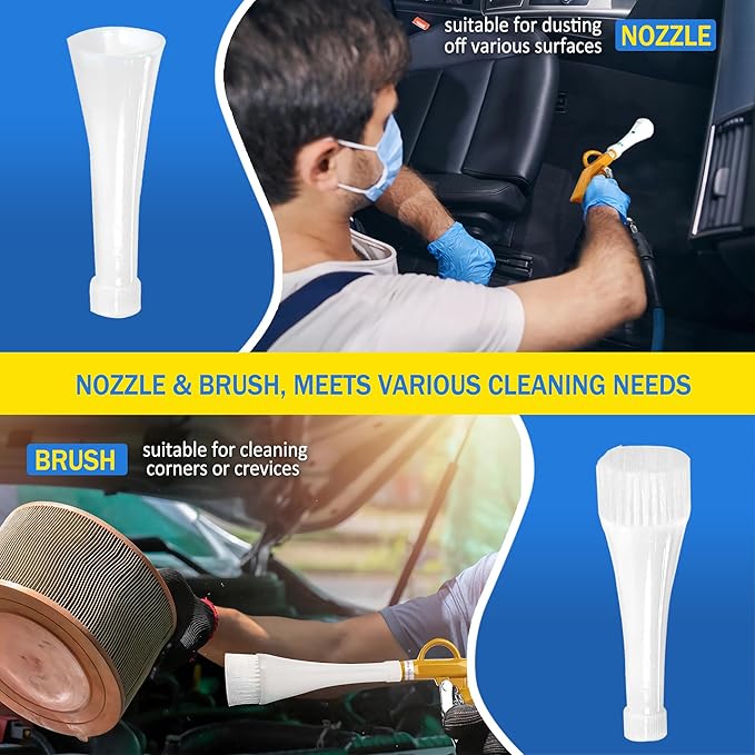 Air Blow Gun Car Detailing Interior Car Cleaning Gun High Pressure Washer Blow Out Tool Auto Detailing Air Gun Blower Duster Works with Air Compressor (Air Detailing Tool)
