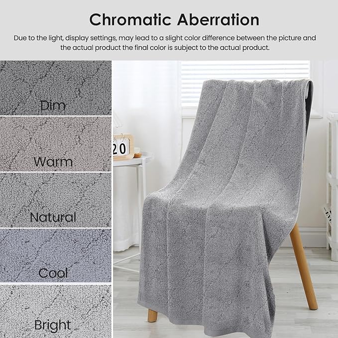 JML Microfiber Bath Towels, Oversized, Ultra Soft, Super Absorbent and Fast Drying, No Fading and Multipurpose Use for Sports, Travel, Fitness, SPA and Yoga (Coral Fleece - Grey, 30 in x 60 in)