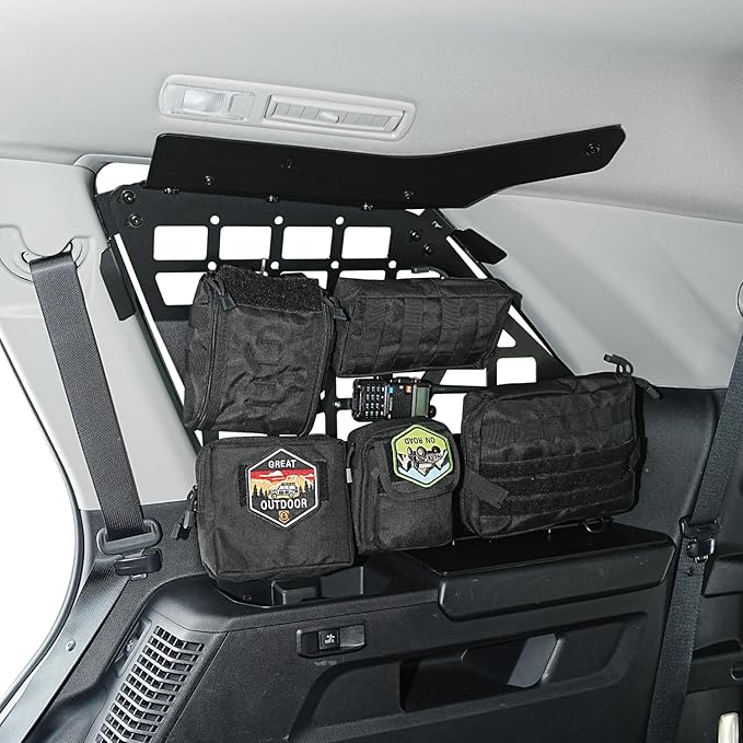 HIGH FLYING Car Accessories for Toyota Sequoia 2023 2024 2025 Modular System Storage Molle Panels Trunk Shelf Storage Trunk Organizer Aluminum Alloy (Side Panel)