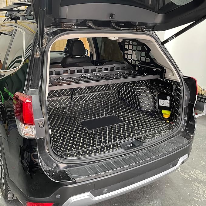 HIGH FLYING for Subaru Forester 2019-2024 Car Accessories Modular Storage Molle Panels System Trunk Shelf Luggage Storage Carrier Trunk Organizer Aluminum Alloy (Trunk Shelf)