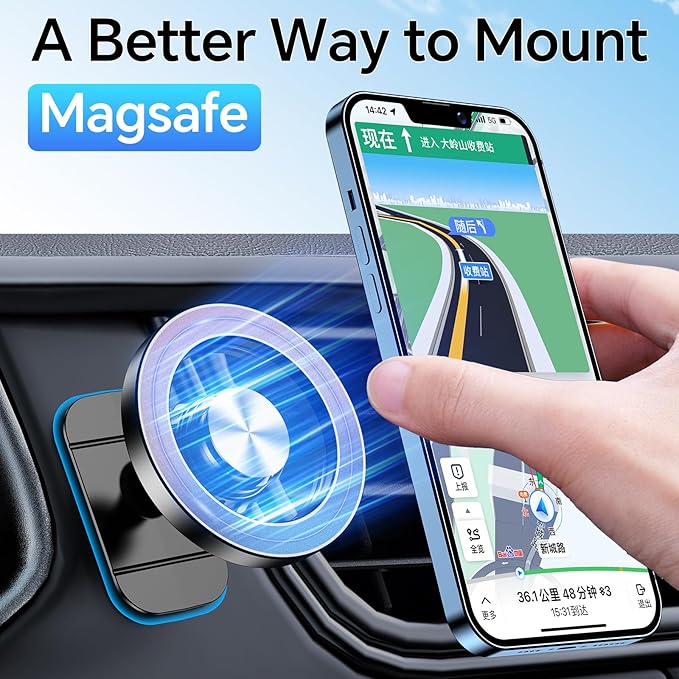 for Magsafe Car Mount Vent【20 Strong Magnets】for iPhone Magnetic Car Mount【360°】Cell Phone Mount for Car【Hands Free】Air Vent Phone Holders for Your Car for iPhone 17 Pro Max 16 15 14 13 12 Air Plus