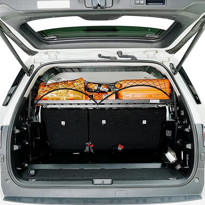 HIGH FLYING Car Accessories for Toyota Sequoia 2023 2024 2025 Modular System Storage Molle Panels Trunk Shelf Storage Trunk Organizer Aluminum Alloy (Side Panel+Trunk Shelf+Roof)