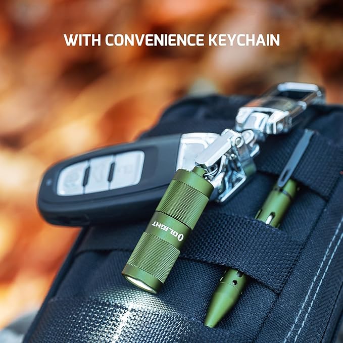 OLIGHT I1R 2 Pro Eos 180 Lumens EDC Rechargeable Keychain Flashlight, Powered by Built-in Rechargeable Battery with Type-C USB Cable, Slim Mini Handheld Light for Everyday Carry (OD Green)