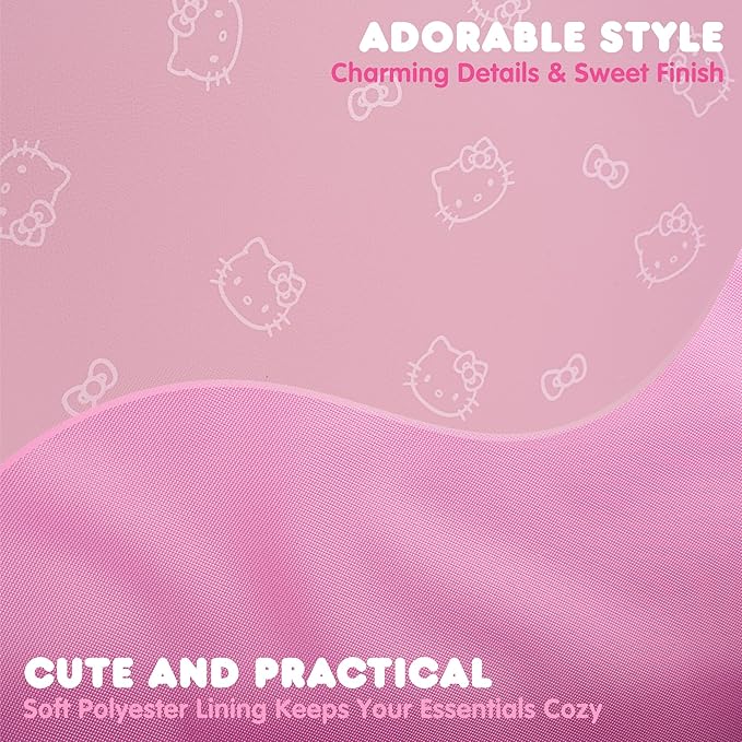 Sanrio Hello Kitty Car Trunk Organizer and Storage Bin - Collapsible Simple Compartment Convenient Heavy Duty, Fold Up for Easy Storage Box, Automotive Seat Cargo Groceries Tools - 12.5L x 12.5W x 9H