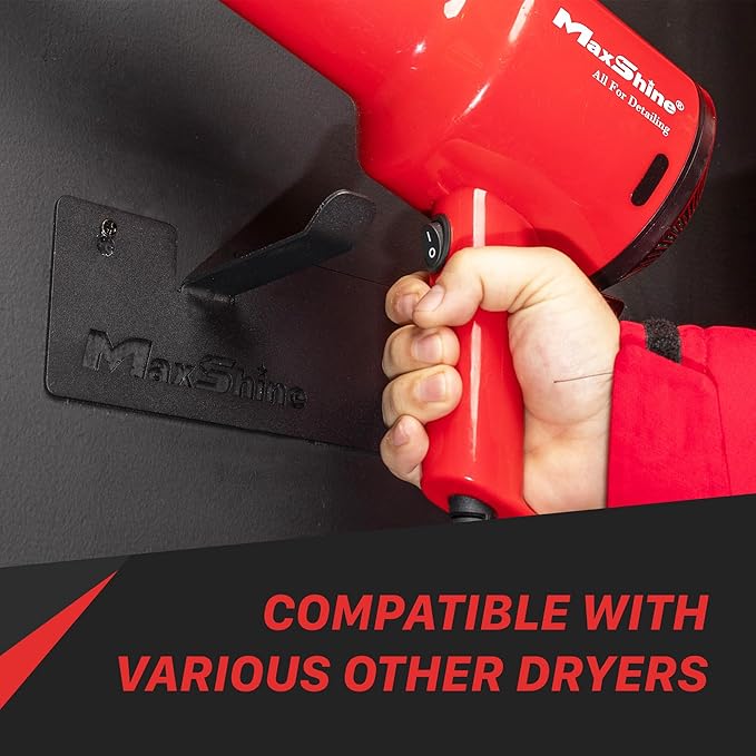 Maxshine Mini Handheld Dryer Holder - Wall-Mounted Holder for Securing Your Car Air Dryer, Durable and Space-Saving Organizer for Garage or Mobile Car Detailing