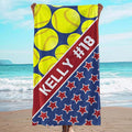 Personalized Beach Towel With Name, Custom Beach Towel with Text, Customized Microfiber Pool Towel, Quick Dry & Absorbent Swim Towel for Adult,Anniversary, Birthday, Summer Holiday,Vacation,Tennis