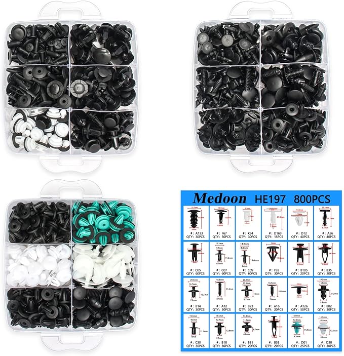 Car Retainer Clips Fasteners Cars Body Kits 24 Most Popular Sizes 801 PCS Car Door Panel Trim Clips Kit 1 Pcs Fastener Remover for Ford GM Toyota Honda Chrysler BMW Benz Nissan Subaru Audi Mazda