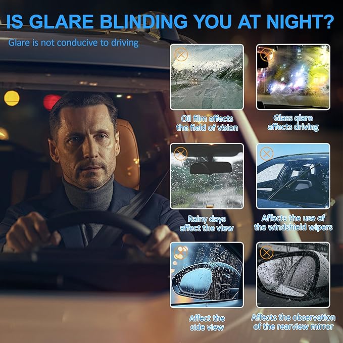 2026 New Handheld Glass Oil-Film Remover, Glass Emulsion Cleaner Cleaning Board, Automotive Oil Film Cleaning Brush for Car Windows (4 Pcs)