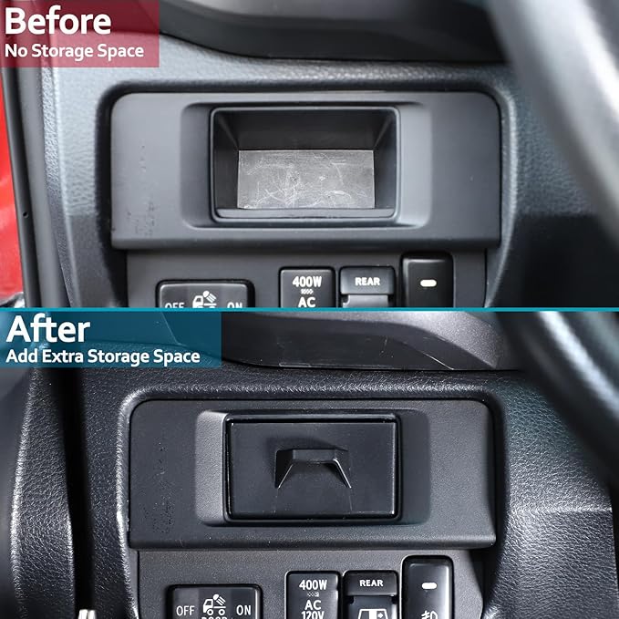 CHEAYAR Car Central Control Storage Box Compatible with Toyota Tacoma 2016-2022, Drivers Side Cubby Drawer, Coin Key Card Holder - Interior Tray Organizer Upgrade Accessories (Black - Minimalist)