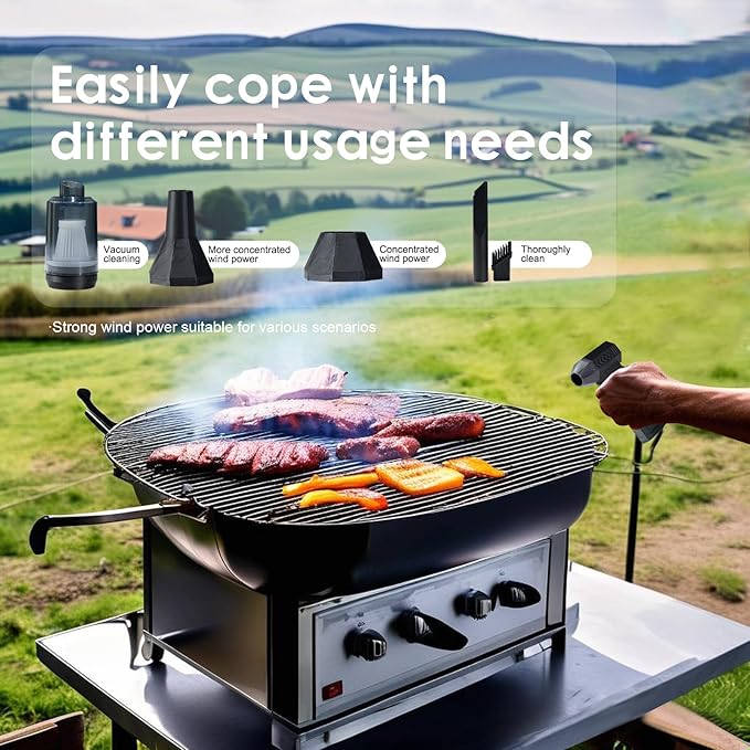 Jet Dry Blower, High-Speed Electric Air Duster for Car Drying & Dust Cleaning, 120,000 RPM Mini Jet Blower with Adjustable Speed for Vehicle, BBQ & Outdoor Use