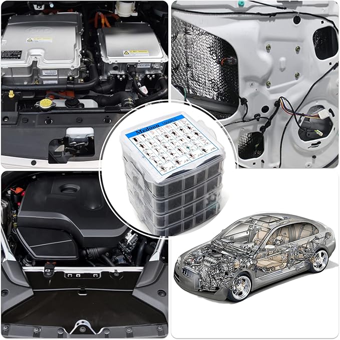 Car Retainer Clips 1101 PCS Car Door Panel Trim Clips Kit 32 Most Popular Sizes Cars Body Kits 1 Pcs Fastener Remover for Ford GM Toyota Honda Chrysler BMW Benz Nissan Subaru Audi Mazda