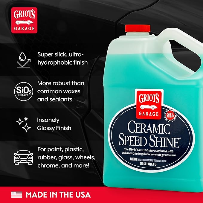 Griot's Garage Ceramic Speed Shine Detail Spray for Car Detailing, Provides a High-Gloss Finish and Extends Life of Coatings, 10986, One Gallon