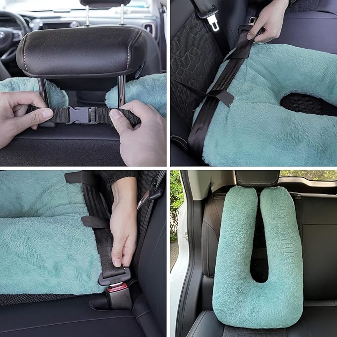 Neck Pillow for Kids Travel Provides Double Support to The Head and Neck in Any Sleeping Position on Flights, Car, and at Home, Comfortable Airplane Travel Pillow